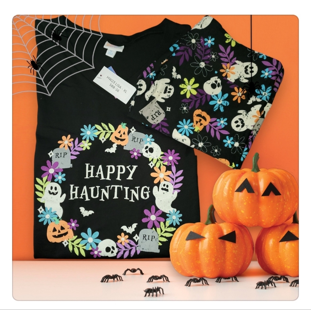 Lularoe Lisa V-Neck Top XL with TC Legging Halloween Outfit NWT RARE!